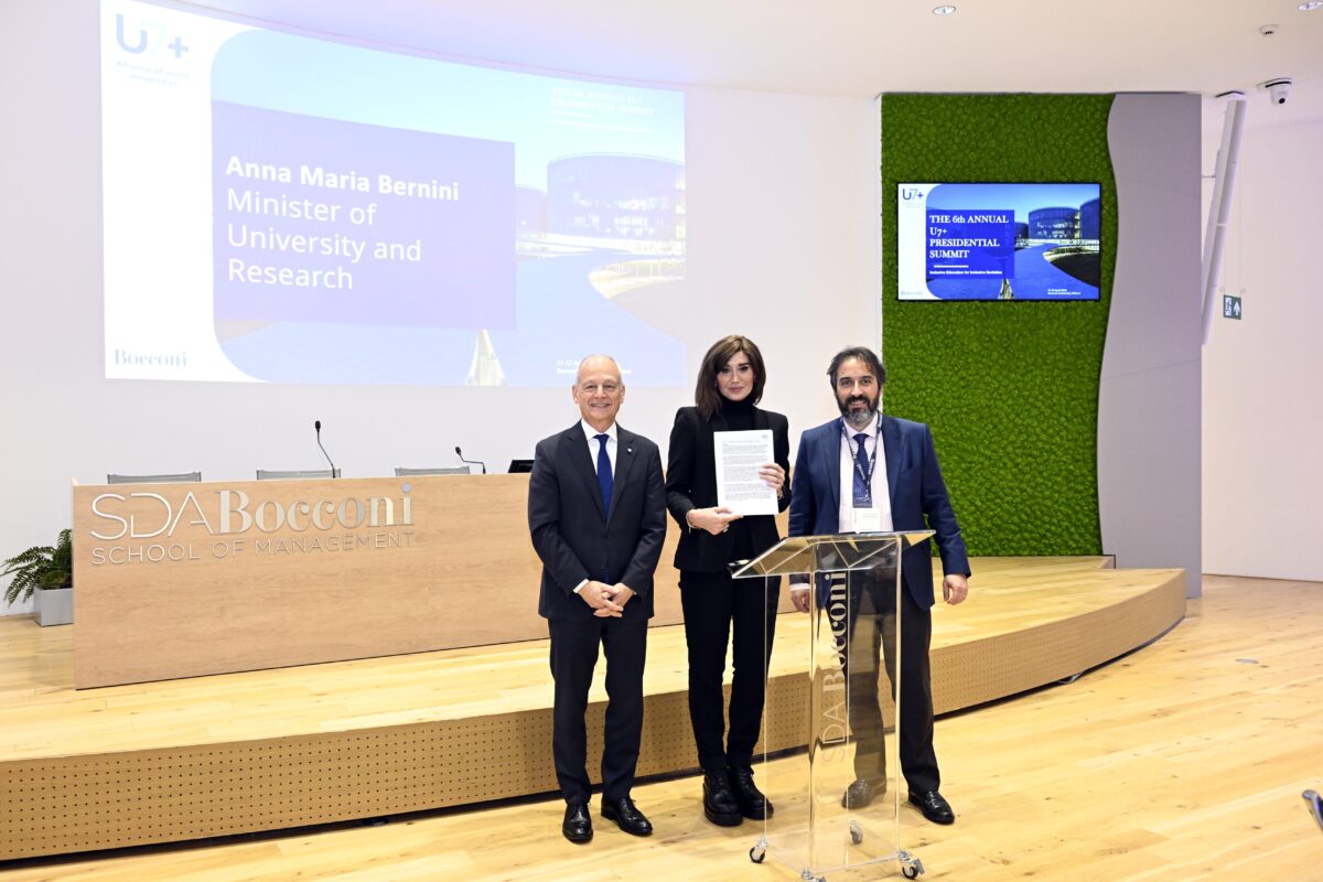 Meric Gertler, University of Toronto; Anna Maria Bernini, Italian Minister of University and Research; Francesco Billari, Bocconi University